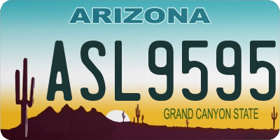 AZ license plate ASL9595