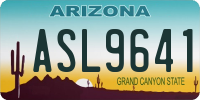 AZ license plate ASL9641