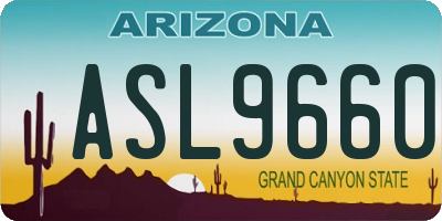 AZ license plate ASL9660