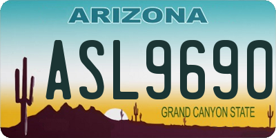 AZ license plate ASL9690