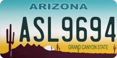 AZ license plate ASL9694