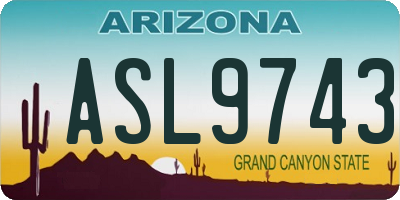 AZ license plate ASL9743