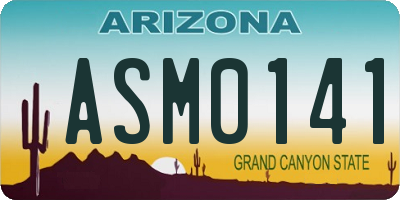 AZ license plate ASM0141
