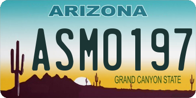 AZ license plate ASM0197
