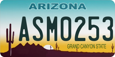 AZ license plate ASM0253