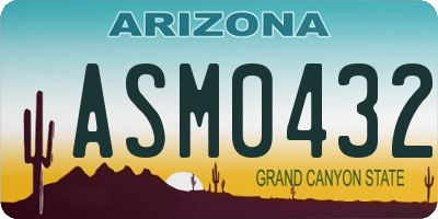 AZ license plate ASM0432