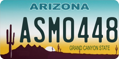 AZ license plate ASM0448