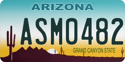 AZ license plate ASM0482