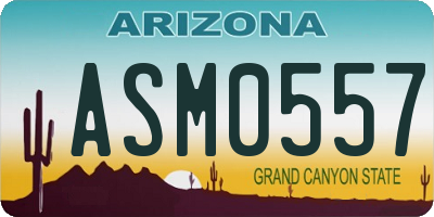 AZ license plate ASM0557