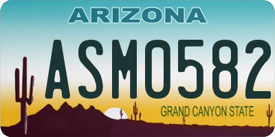 AZ license plate ASM0582