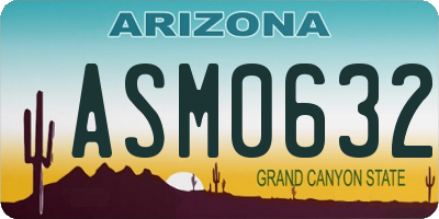 AZ license plate ASM0632