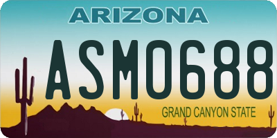 AZ license plate ASM0688
