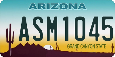 AZ license plate ASM1045