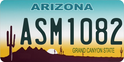 AZ license plate ASM1082