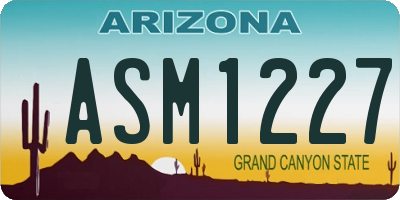 AZ license plate ASM1227