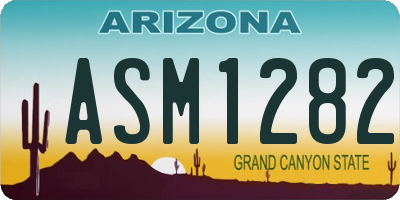 AZ license plate ASM1282