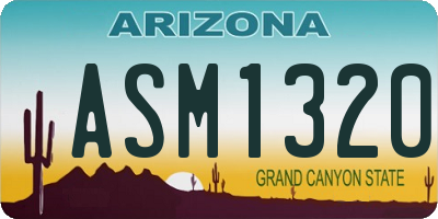 AZ license plate ASM1320
