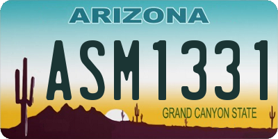 AZ license plate ASM1331