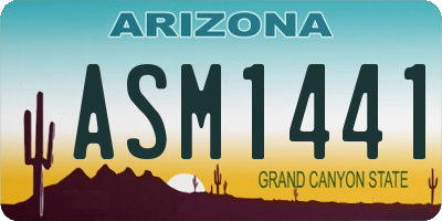 AZ license plate ASM1441