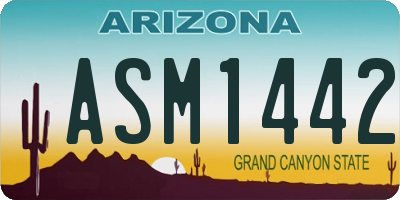 AZ license plate ASM1442