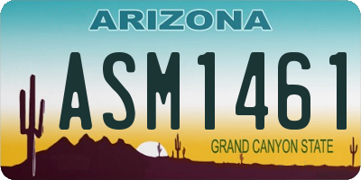 AZ license plate ASM1461
