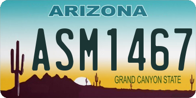 AZ license plate ASM1467