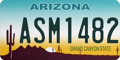 AZ license plate ASM1482