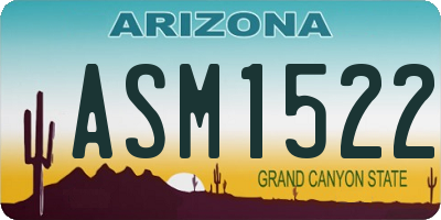 AZ license plate ASM1522