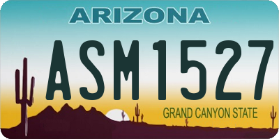 AZ license plate ASM1527