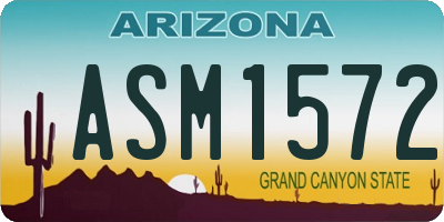 AZ license plate ASM1572