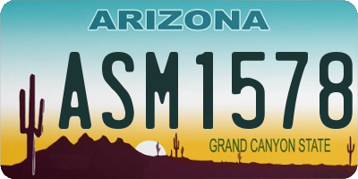 AZ license plate ASM1578