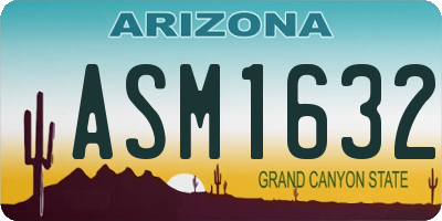 AZ license plate ASM1632