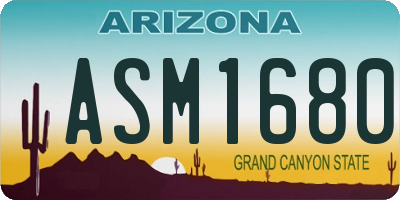 AZ license plate ASM1680
