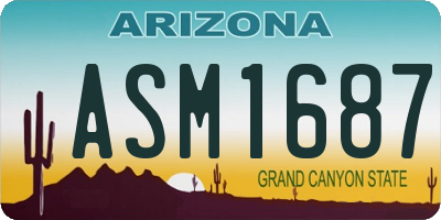 AZ license plate ASM1687