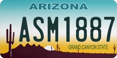 AZ license plate ASM1887