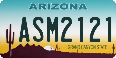 AZ license plate ASM2121