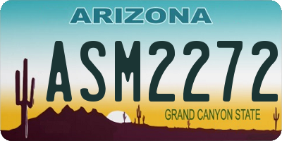 AZ license plate ASM2272