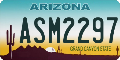 AZ license plate ASM2297