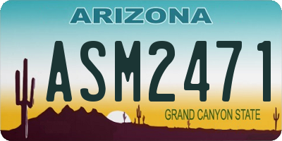AZ license plate ASM2471