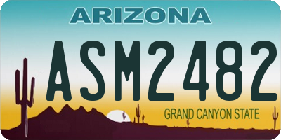 AZ license plate ASM2482