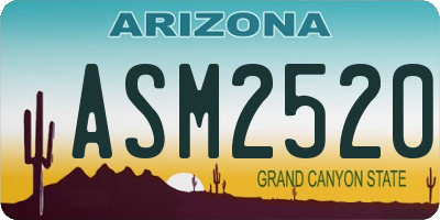 AZ license plate ASM2520