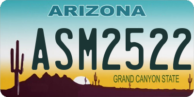 AZ license plate ASM2522