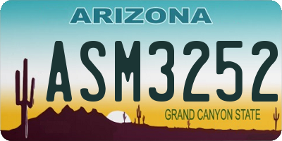 AZ license plate ASM3252