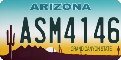 AZ license plate ASM4146