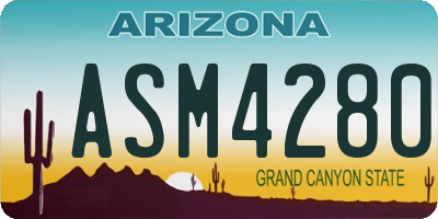 AZ license plate ASM4280