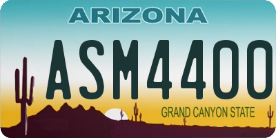 AZ license plate ASM4400