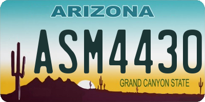 AZ license plate ASM4430