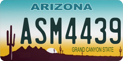 AZ license plate ASM4439