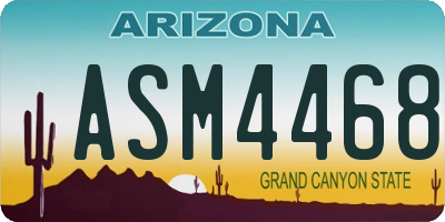 AZ license plate ASM4468
