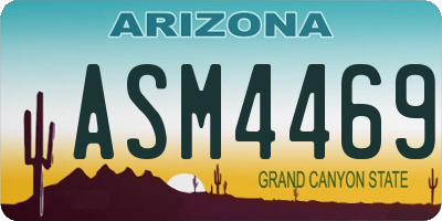 AZ license plate ASM4469